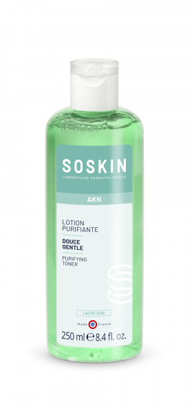 Очищающий лосьон (тоник) для жирной и комбинированной кожи Soskin Gentle Purifying Lotion-Combination Or Oily Skin, 250 мл.