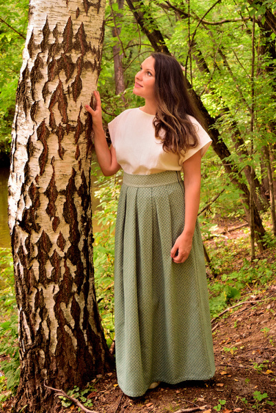 Хлопковая юбка колокол Благодатная Хлопковая юбка колокол Благодатная