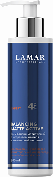 Крем-баланс матирующий с экстрактом имбиря и азелаиновой кислотой Lamar Professional BALANCING MATTE ACTIVE, 200 мл