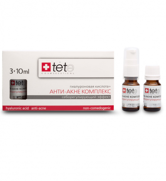 Гиалуроновая кислота с анти-акне комплексом TETe Cosmeceutical Hyaluronic Acid and Anti-Acne Serum, 30 мл Гиалуроновая кислота с анти-акне комплексом TETe Cosmeceutical Hyaluronic Acid and Anti-Acne Serum, 30 мл