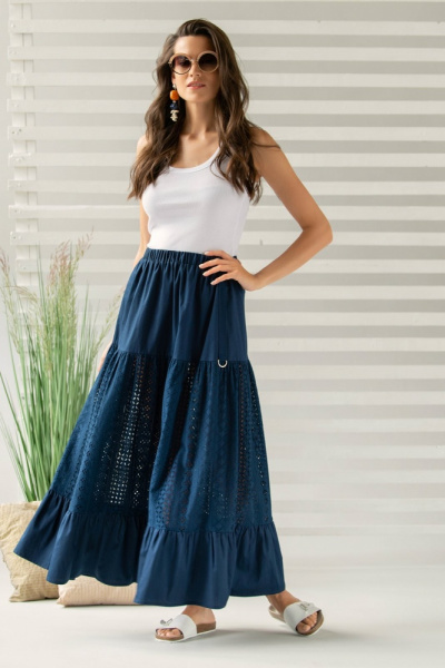 Юбка макси с перфорацией Юбка макси с перфорацией