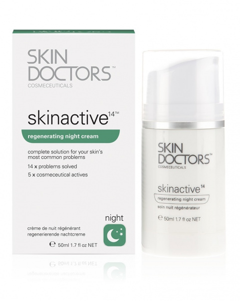 Регенерирующий ночной крем Skin Doctors Skinactive 14 Night Cream, 50 мл Регенерирующий ночной крем Skin Doctors Skinactive 14 Night Cream, 50 мл