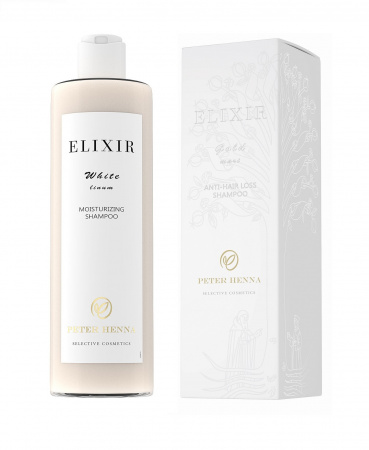 Увлажняющий шампунь для сухих волос Peter Henna Elixir White Linum Moisturizing Shampoo в подарочной упаковке