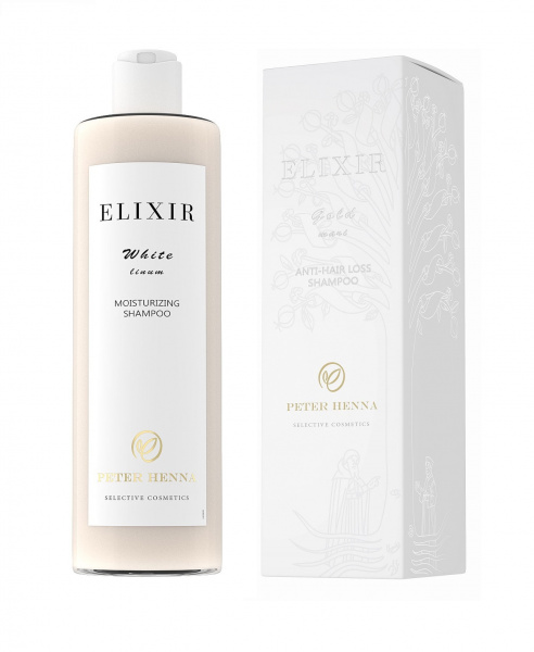 Увлажняющий шампунь для сухих волос Peter Henna Elixir White Linum Moisturizing Shampoo в подарочной упаковке,  400 мл Увлажняющий шампунь для сухих волос Peter Henna Elixir White Linum Moisturizing Shampoo в подарочной упаковке,  400 мл