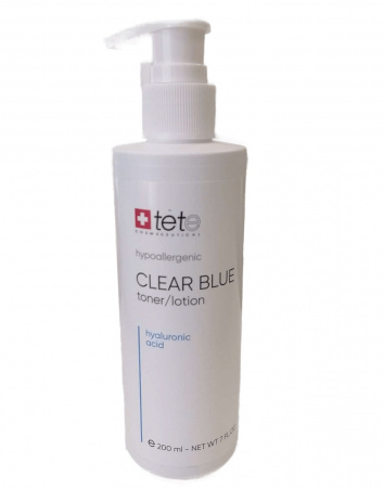 Тоник с гиалуроновой кислотой TETe Cosmeceutical Clear Blue Toner, 200 мл. Тоник с гиалуроновой кислотой TETe Cosmeceutical Clear Blue Toner, 200 мл.