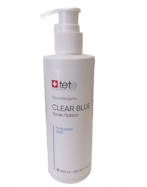 Тоник с гиалуроновой кислотой TETe Cosmeceutical Clear Blue Toner, 200 мл. Тоник с гиалуроновой кислотой TETe Cosmeceutical Clear Blue Toner, 200 мл.