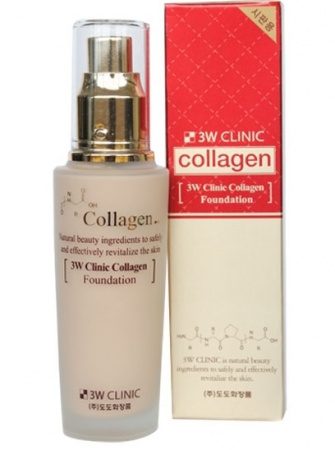 Тональный крем с коллагеном тон 23 (натуральный беж) 3W Clinic Collagen Foundation