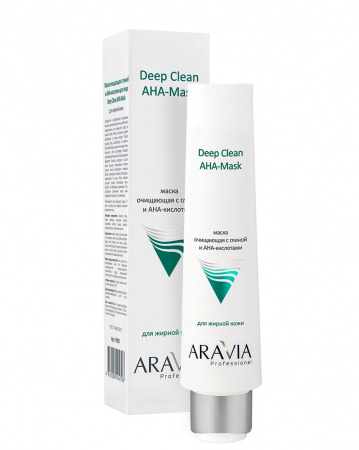 Маска для лица очищающая с глиной и АНА-кислотами Aravia Deep Clean AHA-Mask