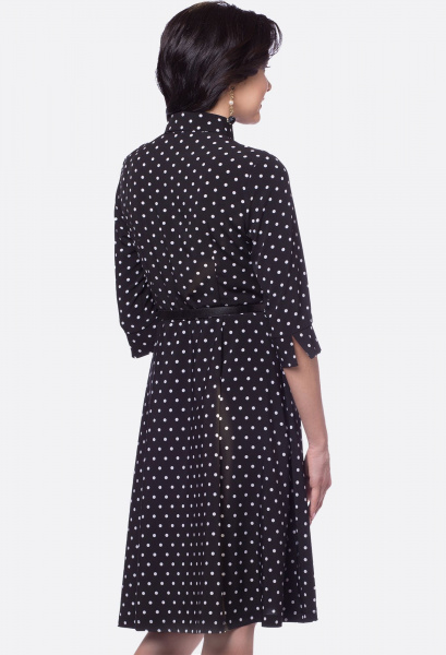 Платье в горошек с рукавом 3/4