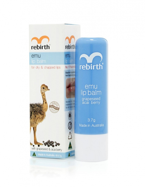 Бальзам для губ с маслом Эму Rebirth Emu Lip Balm, 3,7 гр Бальзам для губ с маслом Эму Rebirth Emu Lip Balm, 3,7 гр