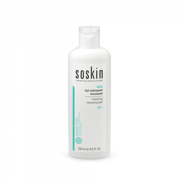 Очищающий пенящийся гель для жирной кожи, склонной к акне Soskin-Paris Foaming Cleansing Gel, 250 мл