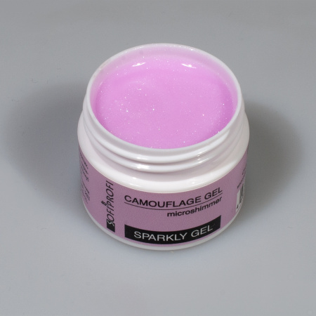 Гель с блестками для наращивания ногтей Тон 3052 Sofiprofi CAMOUFLAGE GEL microshimmer, 15 мл