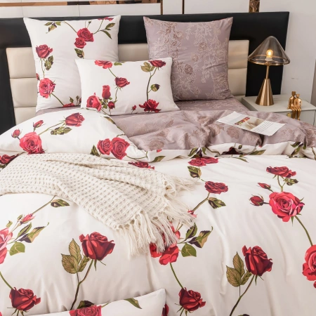 Комплект постельного белья Делюкс Сатин  Евро 4 наволочки,VIVA - HOME TEXTILE