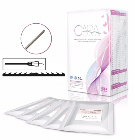 Мезонить 3D Classic Lift Blunt Open CARA THREAD 3D Classic Lift Blunt Open 140 мм 0 USP (Игла: 19G, 100 мм), 1 шт