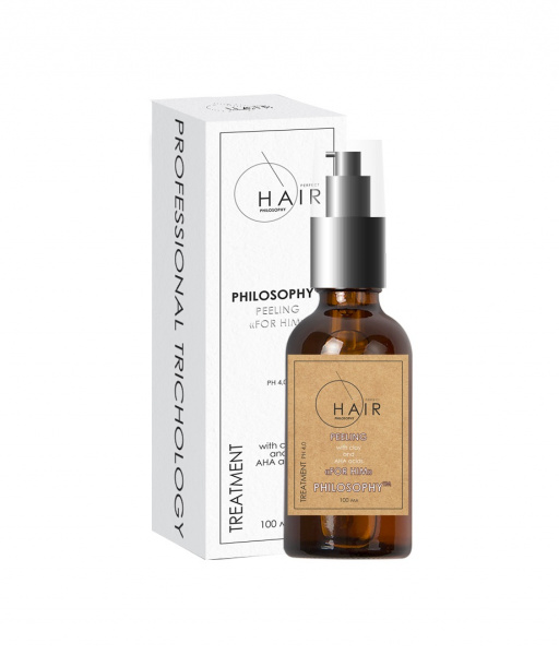 Пилинг кожи головы рН 4,0 Philosophy Perfect Hair Peeling With Clay and AHA Acids For Him, 100 мл