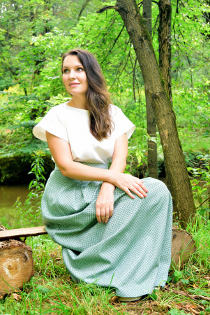 Хлопковая юбка колокол Благодатная