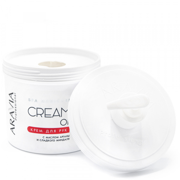 Крем для рук с маслом арганы и сладкого миндаля Aravia Cream Oil, 550 мл Крем для рук с маслом арганы и сладкого миндаля Aravia Cream Oil, 550 мл