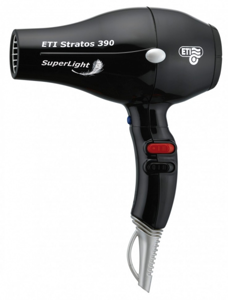 Фен ETI Stratos Superlight 390, 2200 ватт, черный