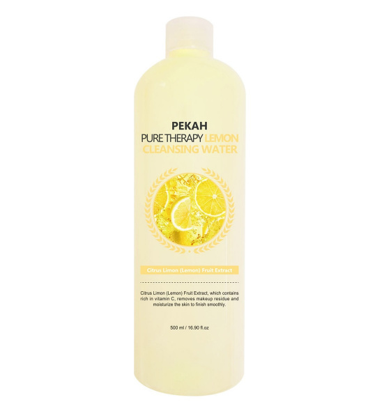Очищающая мицеллярная вода для лица с экстрактом лимона Pekah Pure Therapy Lemon Cleansing Water,  500 мл Очищающая мицеллярная вода для лица с экстрактом лимона Pekah Pure Therapy Lemon Cleansing Water,  500 мл