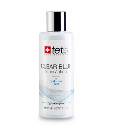 Тоник с гиалуроновой кислотой TETe Cosmeceutical Clear Blue Toner, 200 мл.