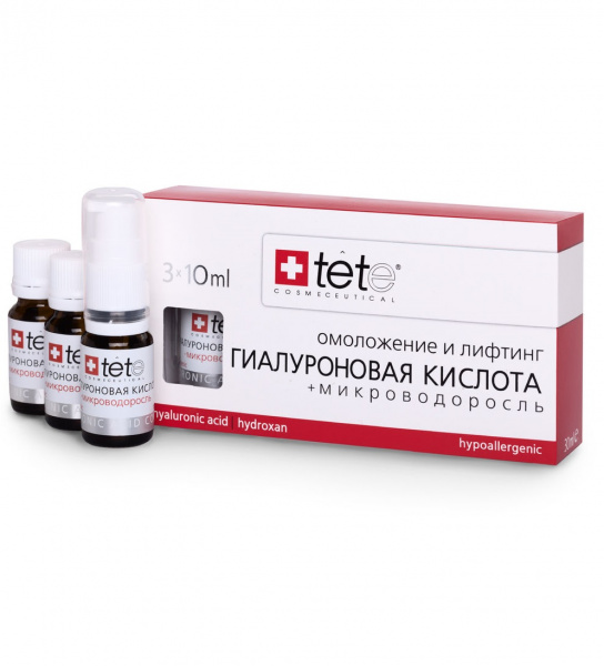 Гиалуроновая кислота с микроводорослями TETe Cosmeceutical Hyaluronic Acid and Algae Extract, 30 мл