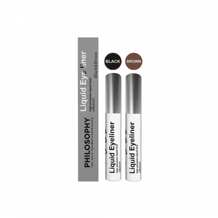 Жидкая подводка для глаз черная + коричневая Philosophy Liquid Eyeliner black/brown, 2 шт