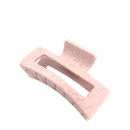 Solomeya Straw Claw Hair Clip Rectangle, Pink /Крабик для волос из натуральной пшеницы Прямоугольный, цвет Розовый HP001