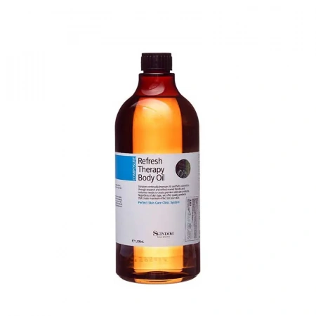 Ароматическое массажное масло для тела освежающее с лимоном Skindom Refresh Therapy Body Oil, 1000 мл