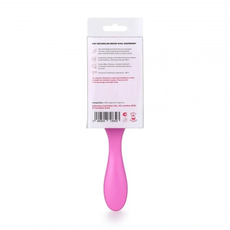 Solomeya Wet Detangler Brush Oval Raspberry / Расческа для сухих и влажных волос с ароматом Малины, 1 шт