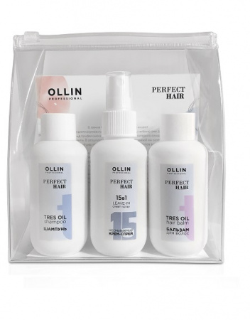 Тревел-набор OLLIN Professional (шампунь 100мл + бальзам 100мл + "15в1" 100мл)