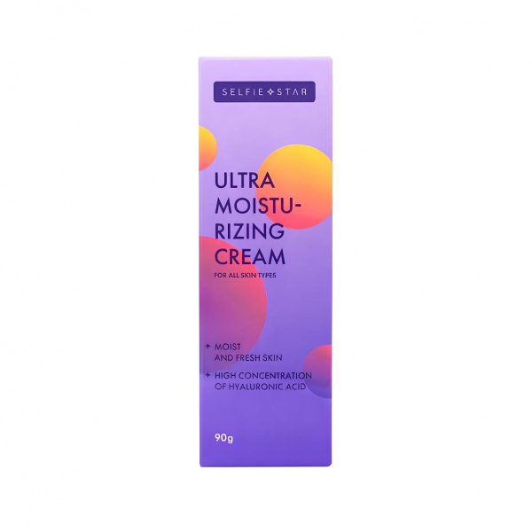 Увлажняющий крем для лица с Гиалуроновой кислотой Selfie Star Ultra Moisturizing Cream With Hyaluronic Acid, 90 гр