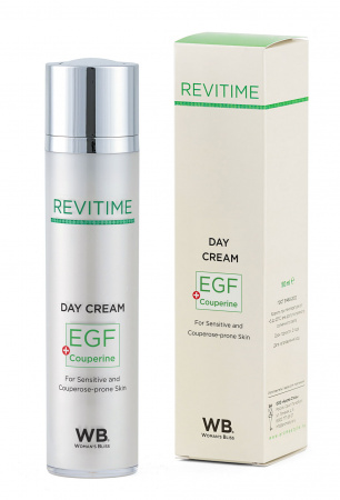 Крем дневной для чувствительной и склонной к куперозу кожи c EGF и Couperine Woman's Bliss Revitime Day Cream, 50 мл Крем дневной для чувствительной и склонной к куперозу кожи c EGF и Couperine Woman's Bliss Revitime Day Cream, 50 мл