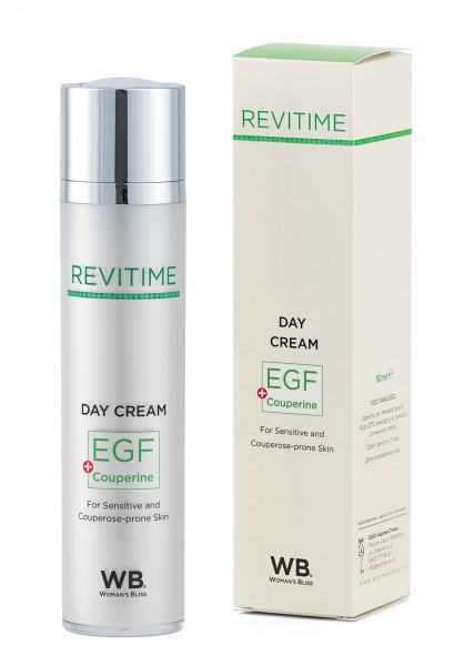Крем дневной для чувствительной и склонной к куперозу кожи c EGF и Couperine Woman's Bliss Revitime Day Cream, 50 мл