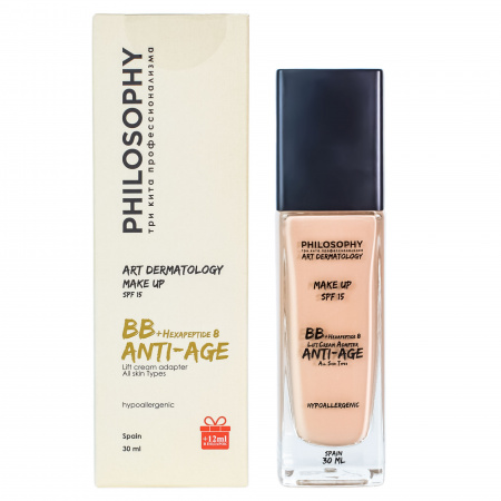 ВВ крем + аргрелин с лифтинговым эффектом Анти Айдж Philosophy Art Dermatology  BB + Hexapeptide 8 Lift Cream Adapter ANTIAGE SPF15, 30 мл
