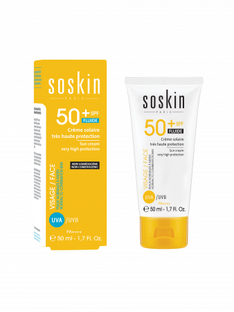 Солнцезащитный флюид SPF 50 Soskin SPF50+ Sun Cream Fluid, 50 мл