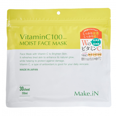 Увлажняющие маски на основе витамина С100 Make.iN VitaminC100 MOIST FACE MASK, 30 шт