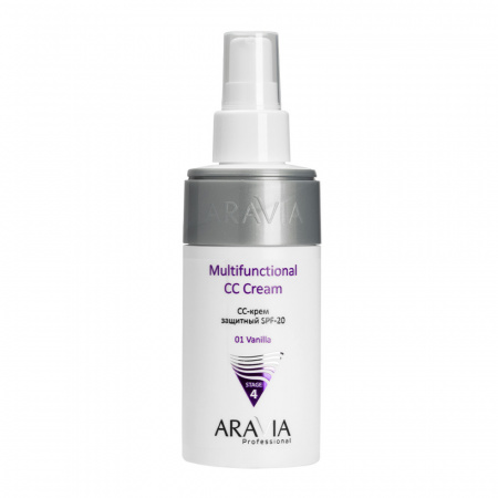 CC-крем защитный SPF-20 тон 01 Aravia Multifunctional CC Cream, 150 мл